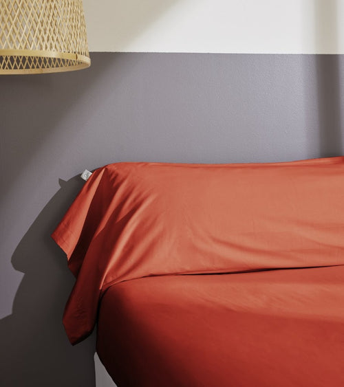 Taie De Traversin Percale Unie - 100% Coton - Bally - Terre De Sienne