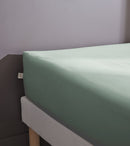 Plain Percale Fitted Sheet - 100% Cotton - Bally - Celadon