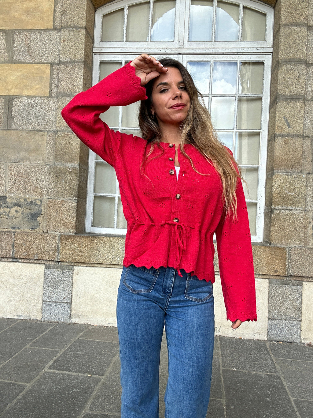 Cárdigan Nora rojo