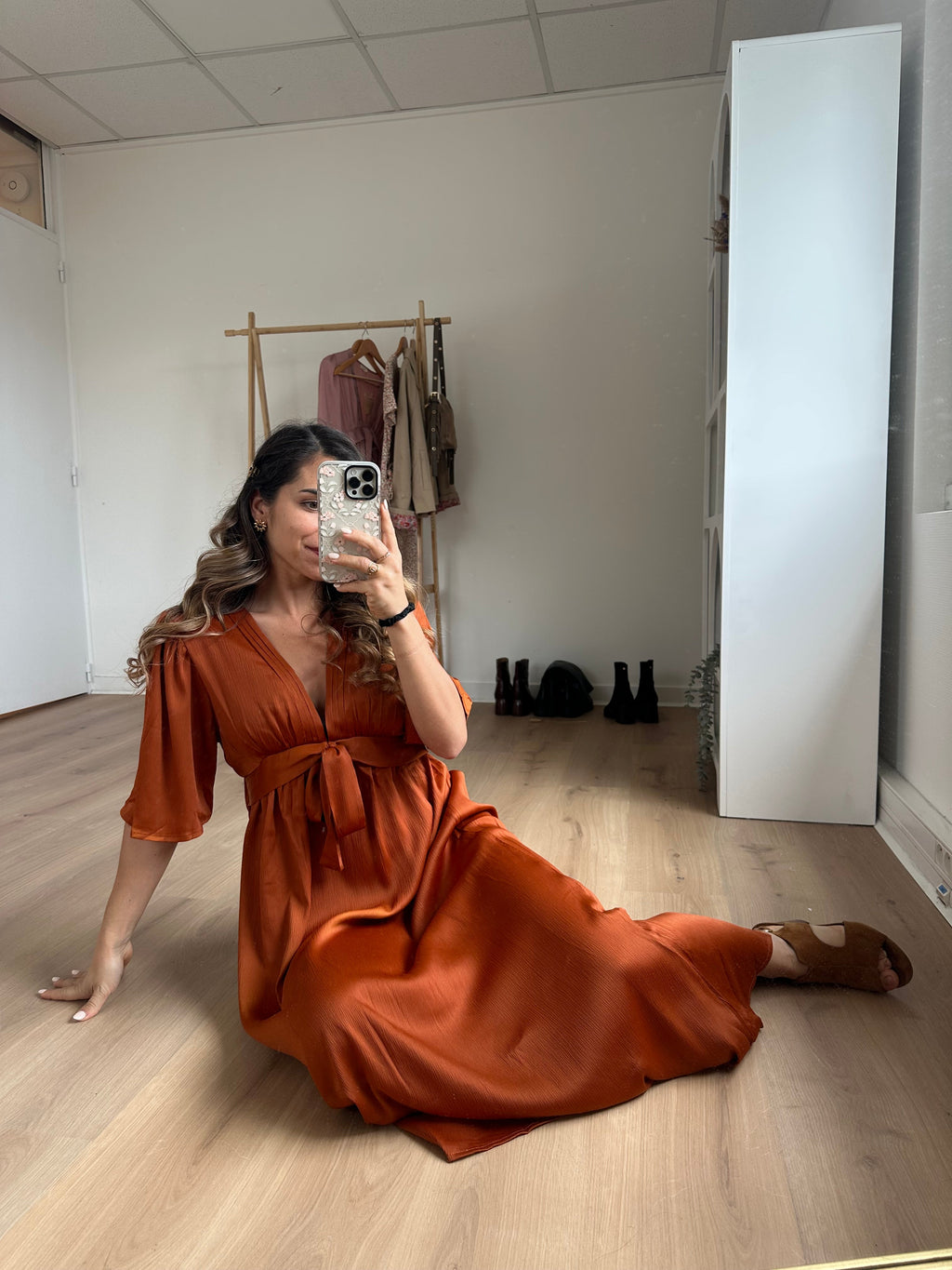 Vestido Largo Suzy Terracota