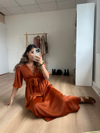 Vestido Largo Suzy Terracota