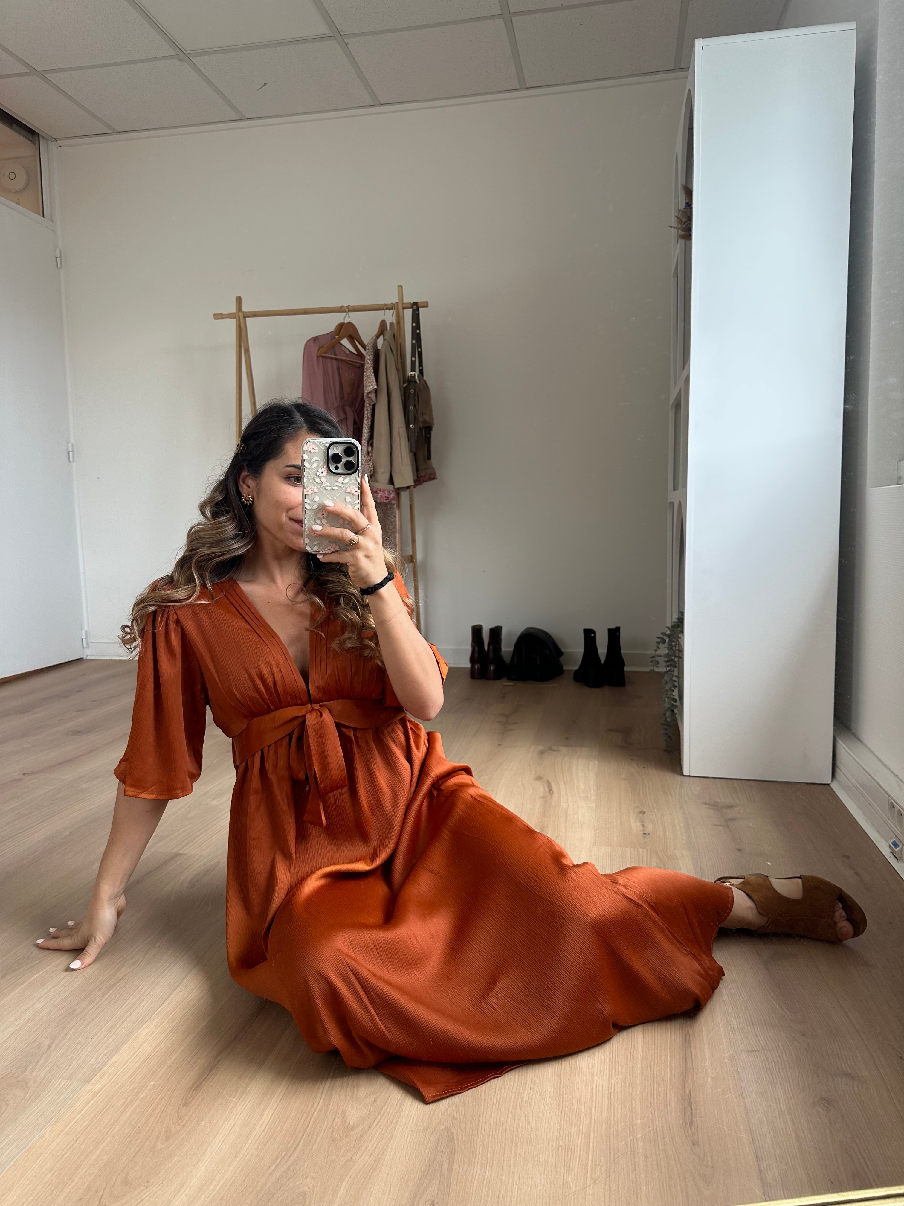 Vestido Largo Suzy Terracota