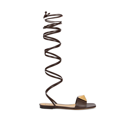 Sandales - Valentino Garavani Spiral - Brown