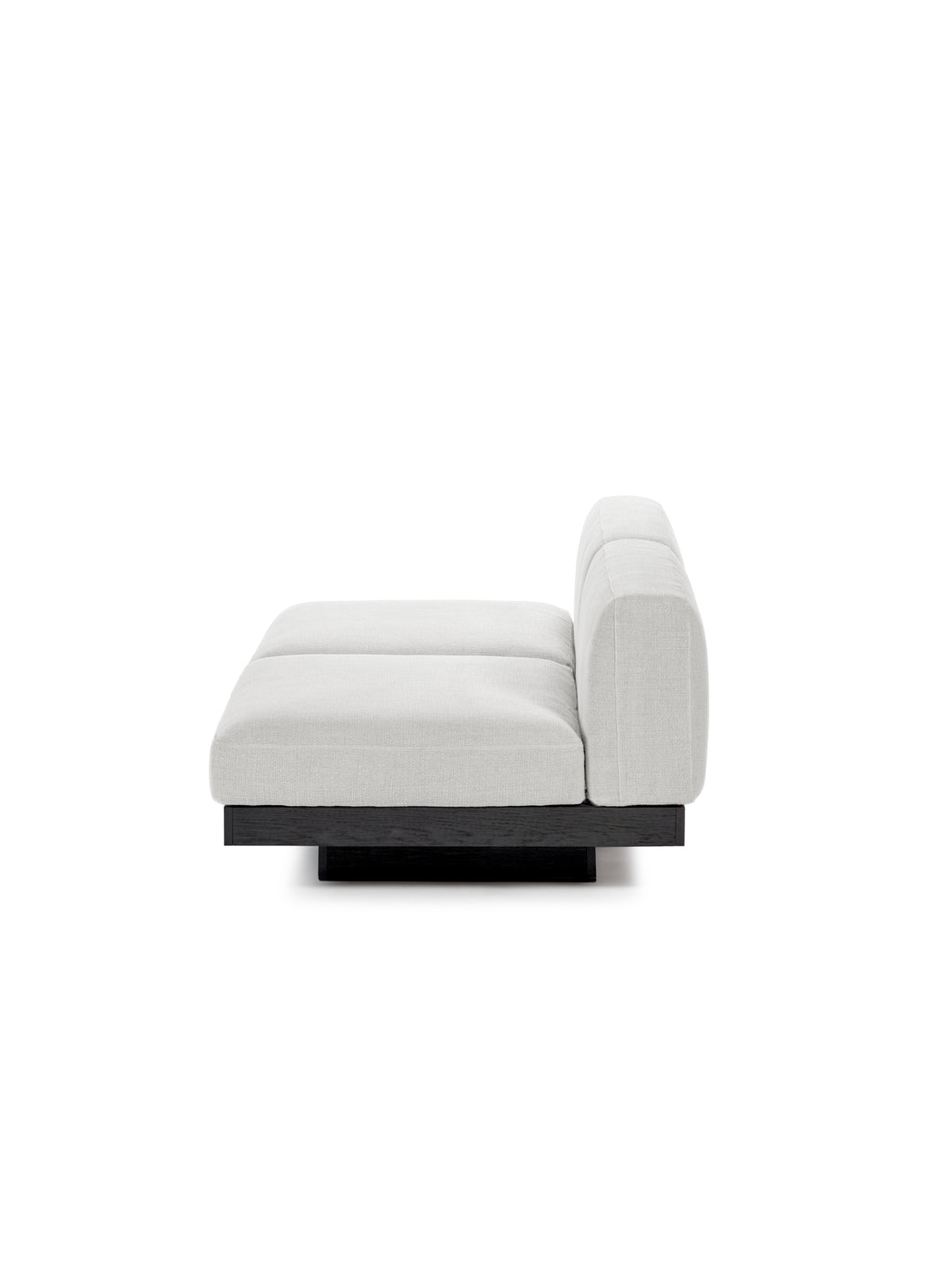 Rudolph - Banc 2 Places D'intérieur - Aluminium, Bois Et Tissu D'ameublement - Blanc Cassé Noir