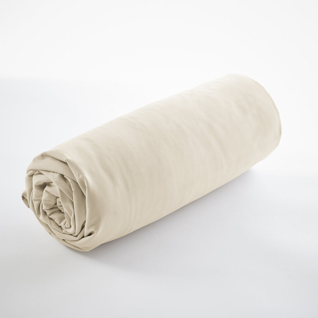 Bally – Spannbettlaken aus Uni-Perkal – 100 % Baumwolle – Sand