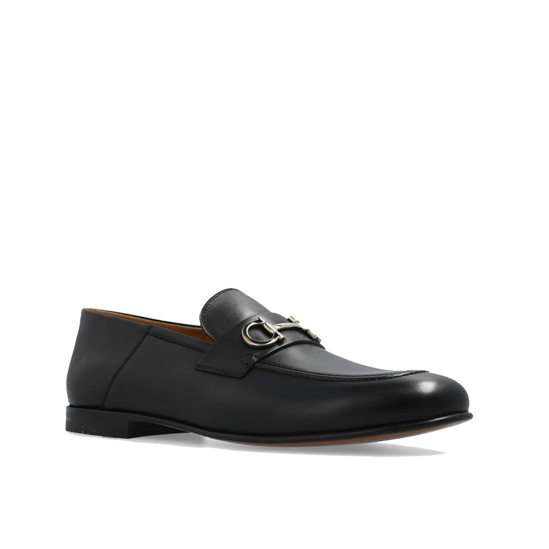 Mocassins P118-Salvatore Ferragamo Gin Leather - Black - Homme