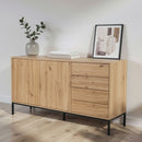 Lenny - Buffet 2 Portes Et 4 Tiroirs - Bois Clair