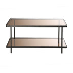 Ora - Mesa de centro - Vidrio ahumado - Negro