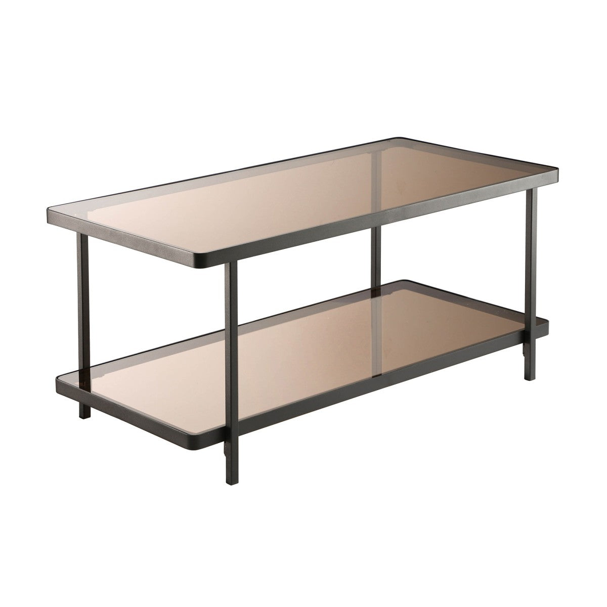 Ora - Mesa de centro - Vidrio ahumado - Negro