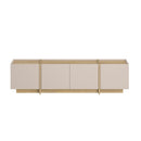 Onyx - Meuble Tv 4 Portes Décor Cachemire Et Chêne - Beige