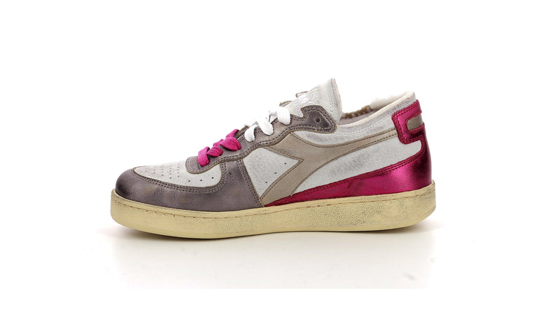 Diadora - Sneakers Bas - Mi Basket Row - White/Fucsia Red