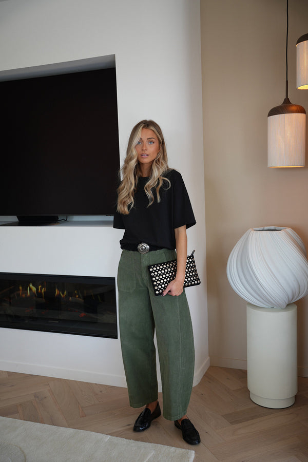 Pantalón Terciopelo Elly - Kaki