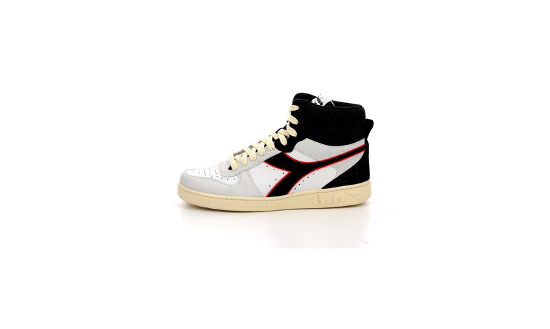 Diadora - Sneakers Haut Magic B Suede - White/Ferrari Red Italy - Mixte