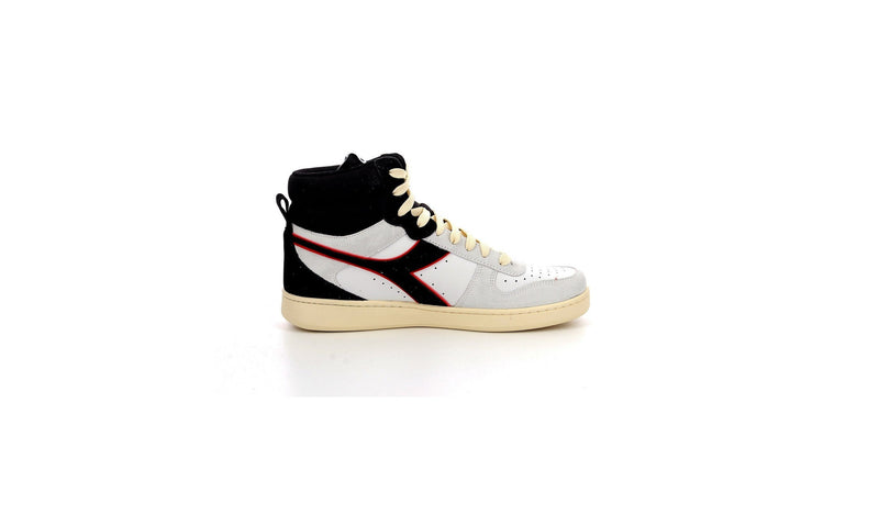 Diadora - Sneakers Haut Magic B Suede - White/Ferrari Red Italy - Mixte