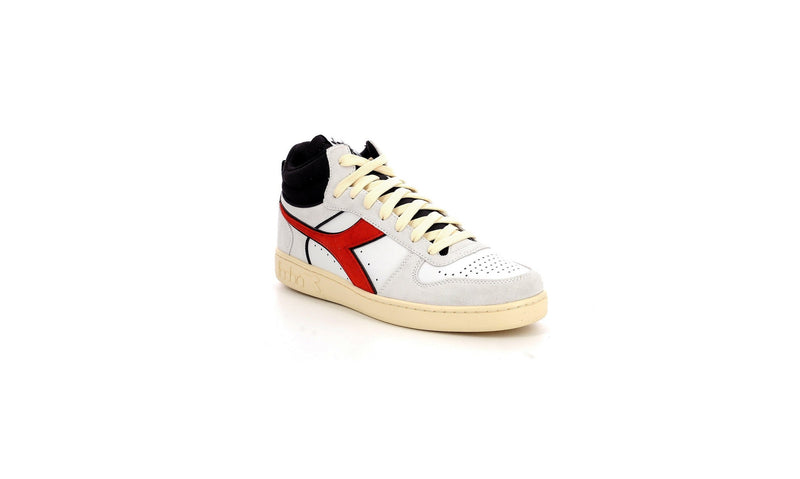 Sneakers Haut Magic B Suede - White/Ferrari Red Italy - Mixed