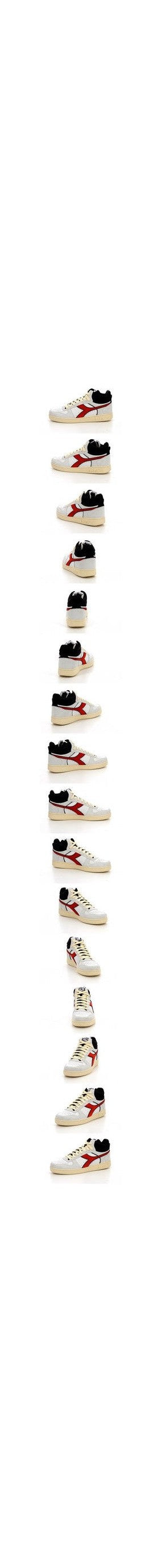 Sneakers Haut Magic B Suede - White/Ferrari Red Italy - Mixed