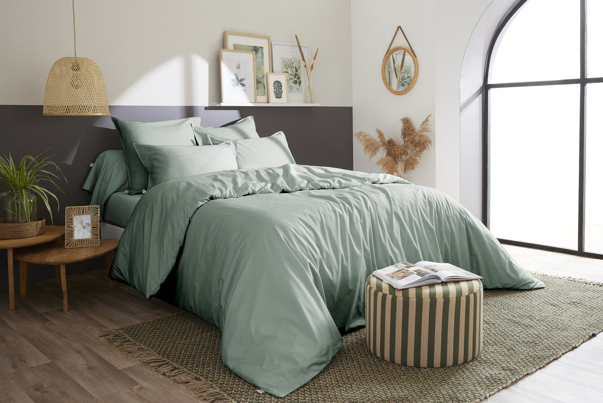 Bally - Plain Percale Duvet Cover - 100% Cotton - Celadon