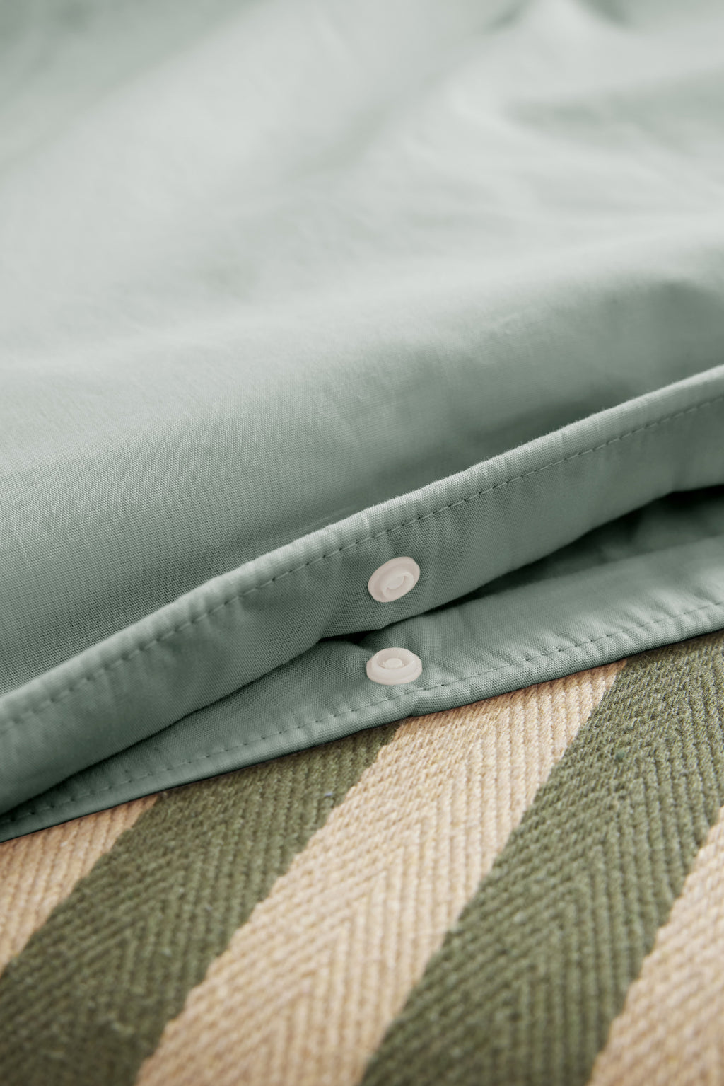 Bally - Plain Percale Duvet Cover - 100% Cotton - Celadon