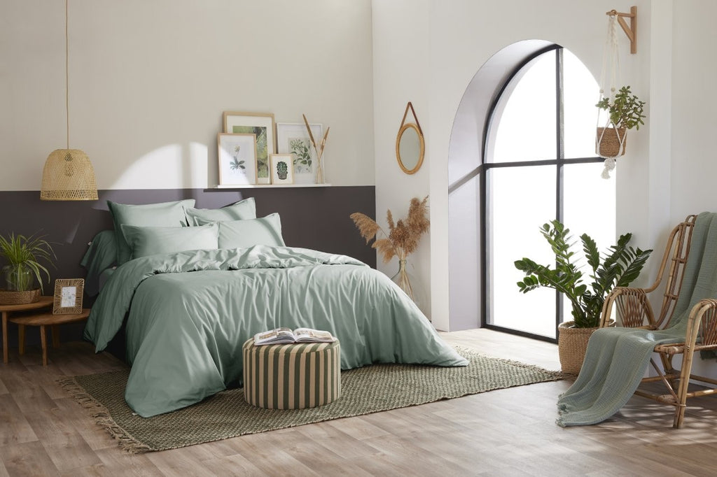 Bally - Plain Percale Duvet Cover - 100% Cotton - Celadon
