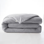 Bally - Funda nórdica de percal liso - 100 % algodón - Gris guijarro