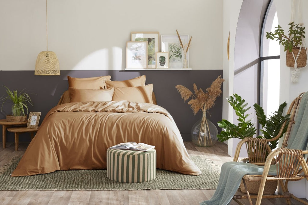 Bally - Plain Percale Duvet Cover - 100% Cotton - Havana