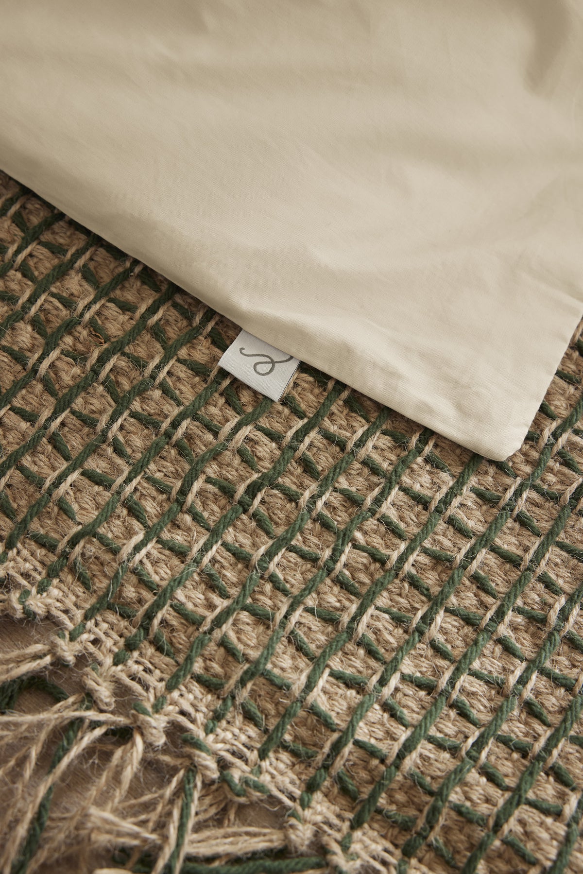 Bally - Dynebetræk i ensfarvet percale - 100 % bomuld - Sand