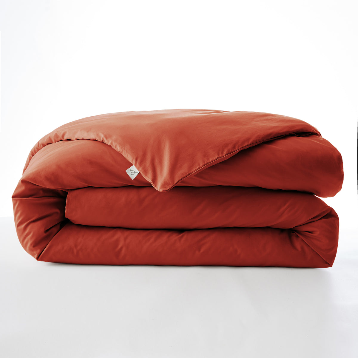 Bally - Plain Percale Duvet Cover - 100% Cotton - Burnt Sienna