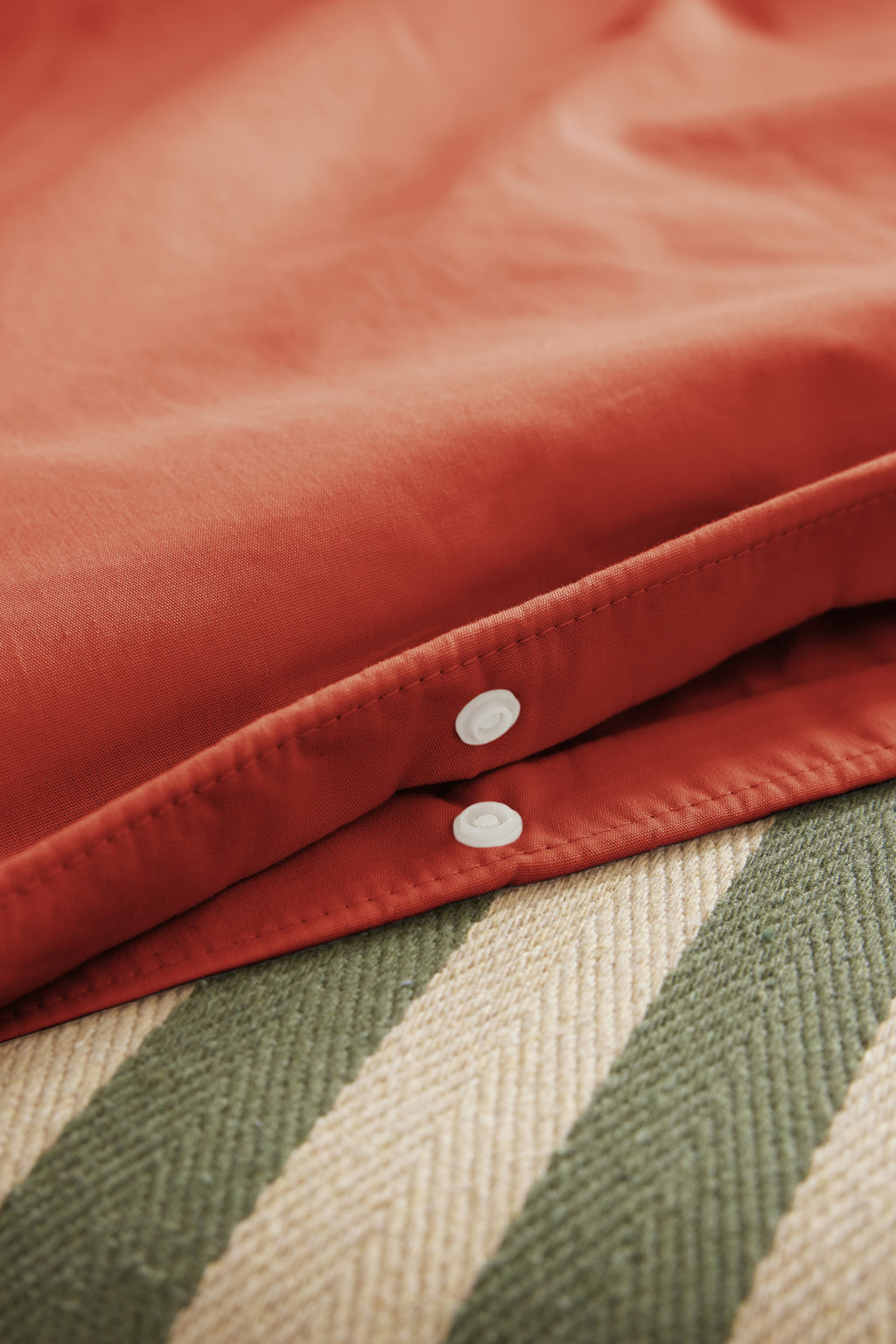Bally - Plain Percale Duvet Cover - 100% Cotton - Burnt Sienna