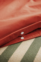 Bally - Plain Percale Duvet Cover - 100% Cotton - Burnt Sienna
