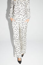 Pantalon Charlie Print Pois Graphique Fabriqué En Italie