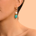 Pendientes Dormilonas Tiki - Turquesa