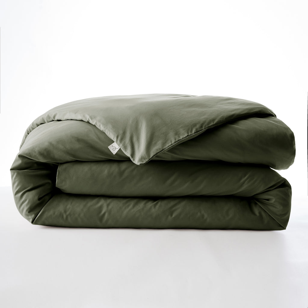 Bally - Plain Percale Duvet Cover - 100% Cotton - Thyme