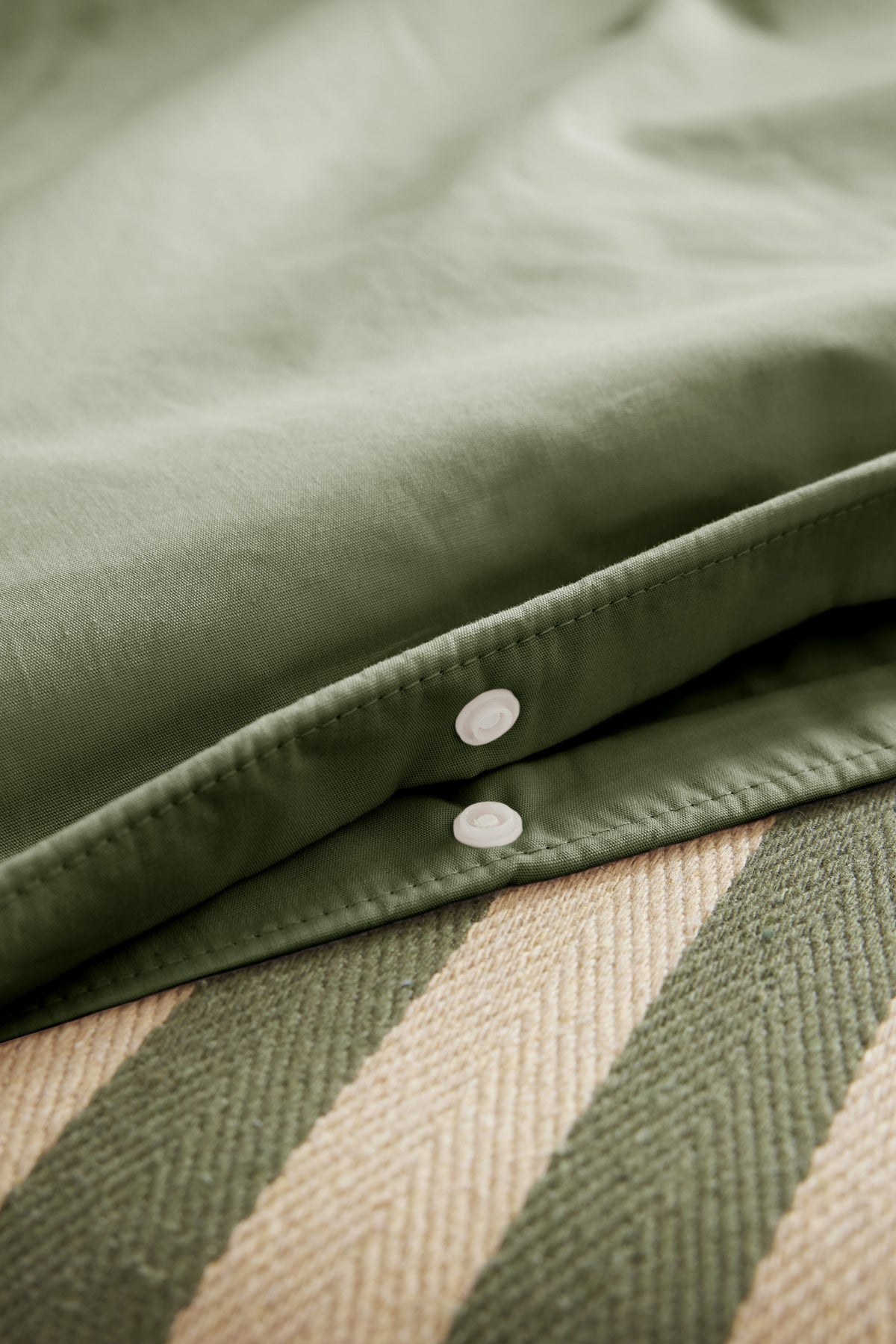 Bally - Plain Percale Duvet Cover - 100% Cotton - Thyme