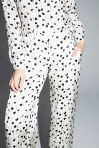 Pantalon Charlie Print Pois Graphique Fabriqué En Italie