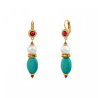 Pendientes Dormilonas Tiki - Turquesa