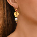 Tiki Sleeper Earrings - Gold