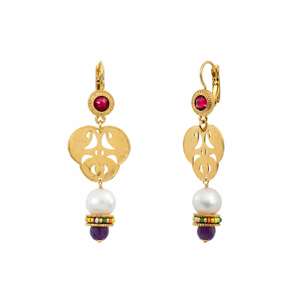 Tiki Sleeper Earrings - Gold