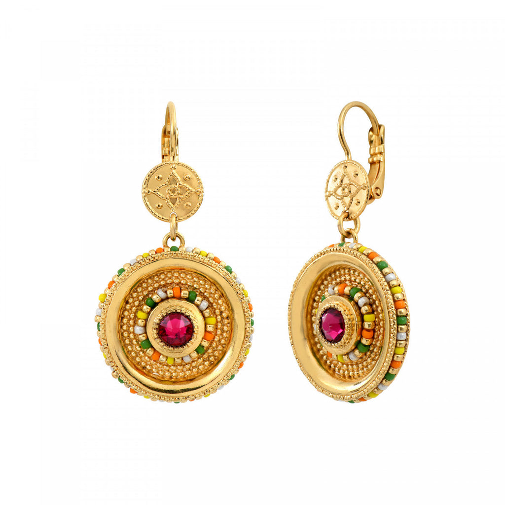 Tiki Sleeper Earrings - Gold