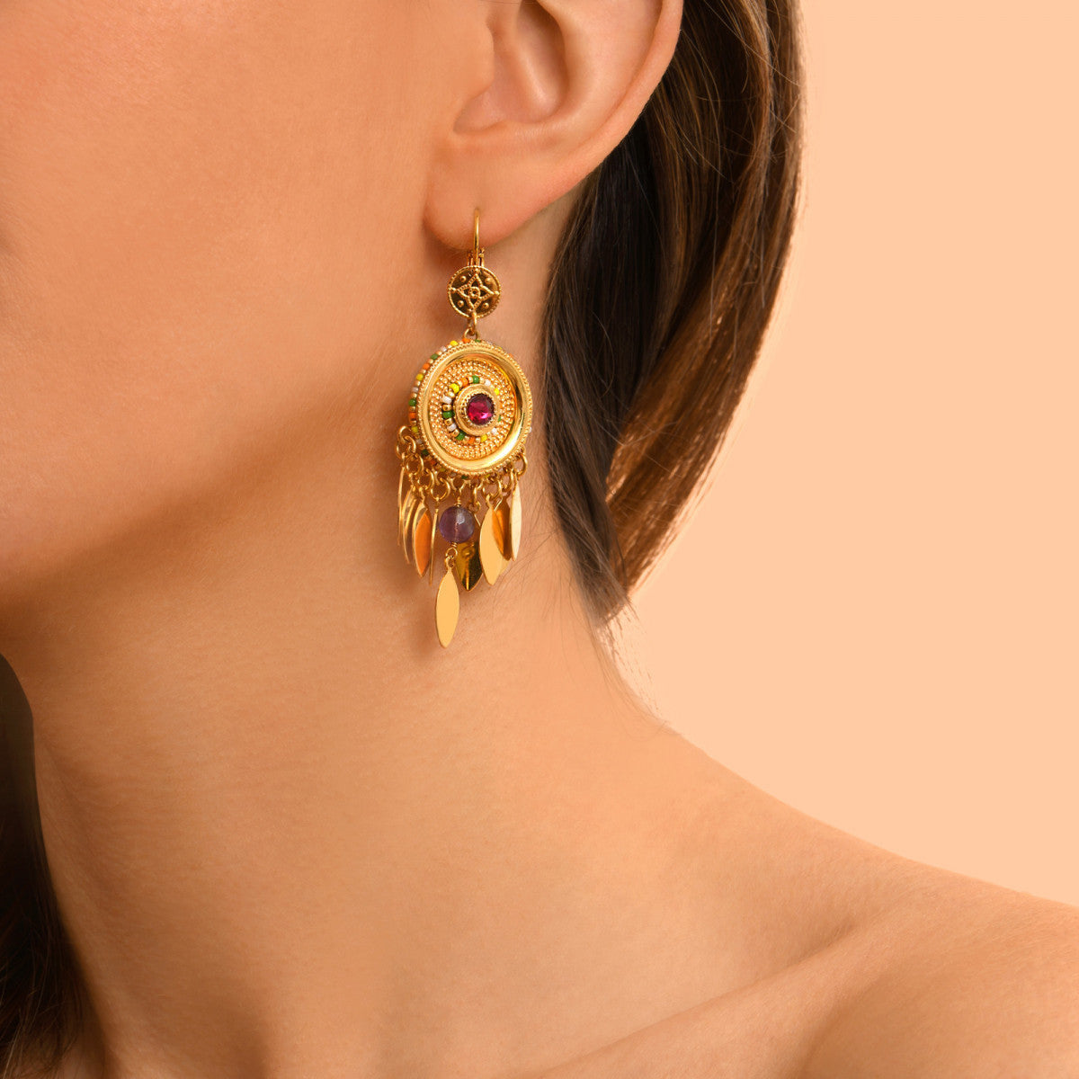Pendientes De Dormilona Tiki - Dorados