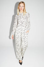 Pantalon Charlie Print Pois Graphique Fabriqué En Italie