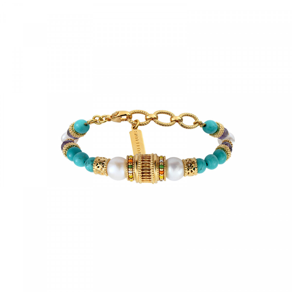 Pulsera Flexible Ajustable Tiki - Turquesa