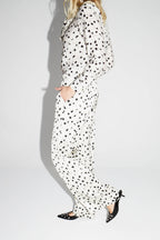 Pantalon Charlie Print Pois Graphique Fabriqué En Italie