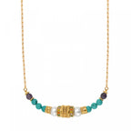 Collar De Cadena Ajustable Tiki - Turquesa