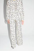 Pantalon Charlie Print Pois Graphique Fabriqué En Italie