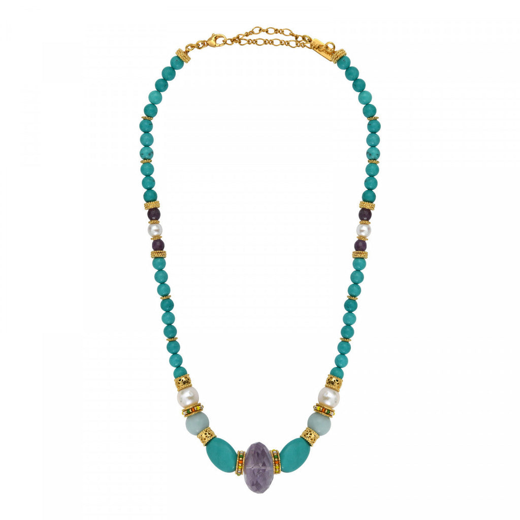 Collar Fino Ajustable Tiki - Turquesa