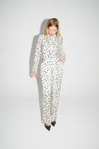 Pantalon Charlie Print Pois Graphique Fabriqué En Italie