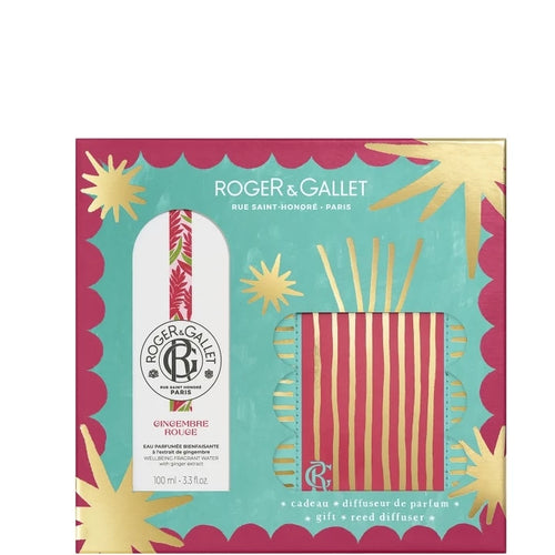 Roger&Gallet - Caja Agua Perfumada Fresca Beneficiosa Jengibre Rojo - Difusor - 100Ml