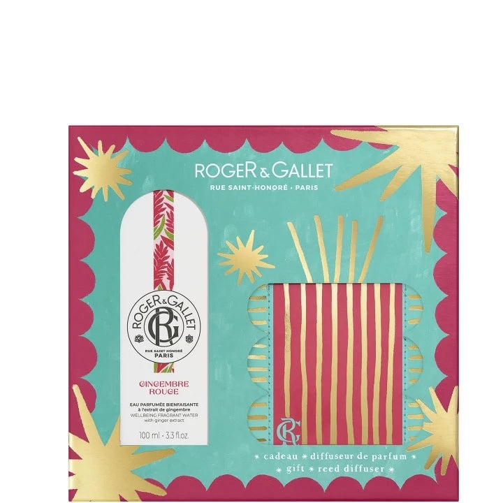 Gingembre Rouge Coffret Eau Fraîche Parfumée Bienfaisante - Diffuseur