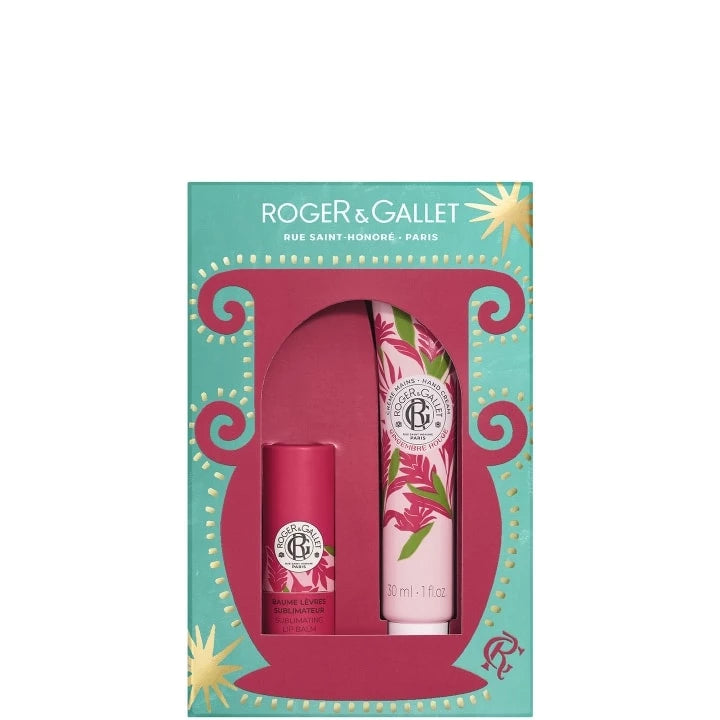 Roger&Gallet - Set Dúo Bálsamo Labial y Crema de Manos Red Ginger - 30Ml