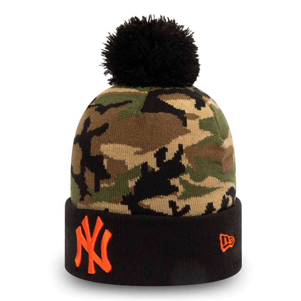 Bonnet New Era Camo Crown Cuff Knit New York Yankees